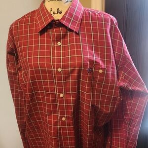 Classic Red Plaid Dress Shirt